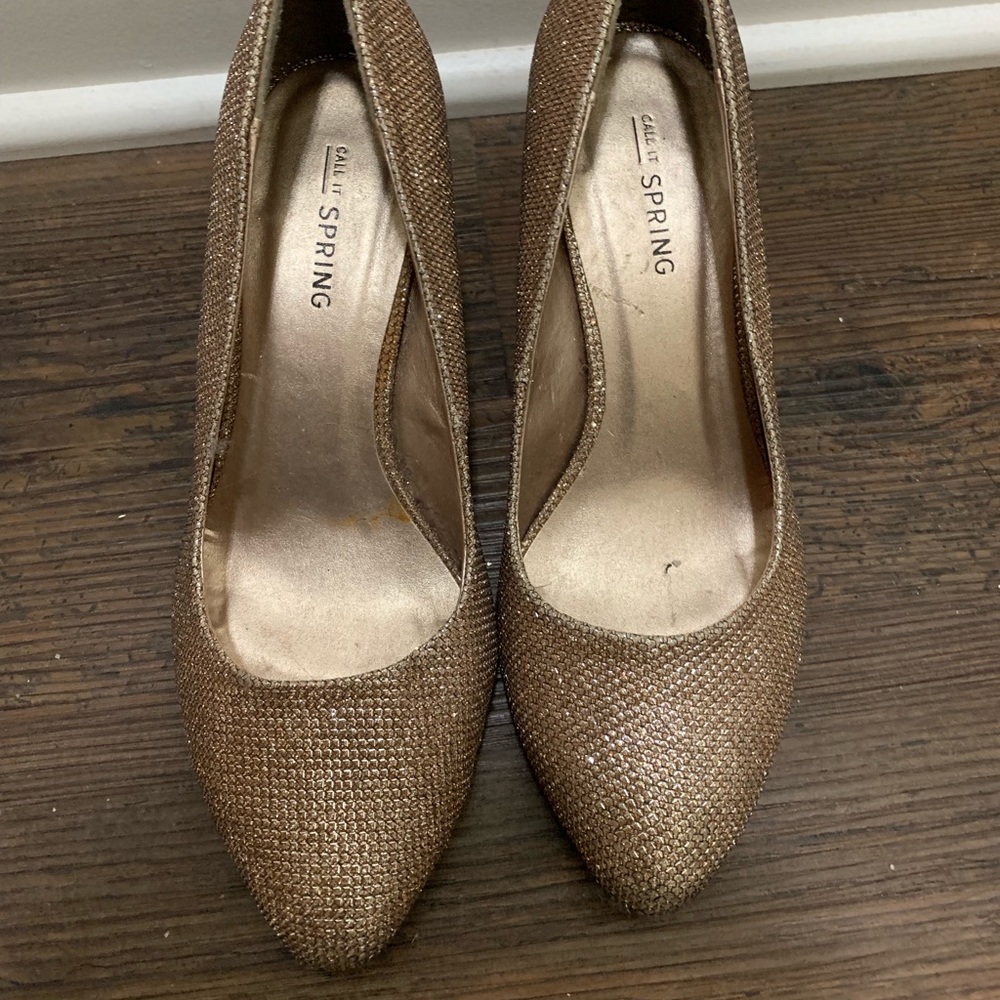 Call It Spring Gold Heels